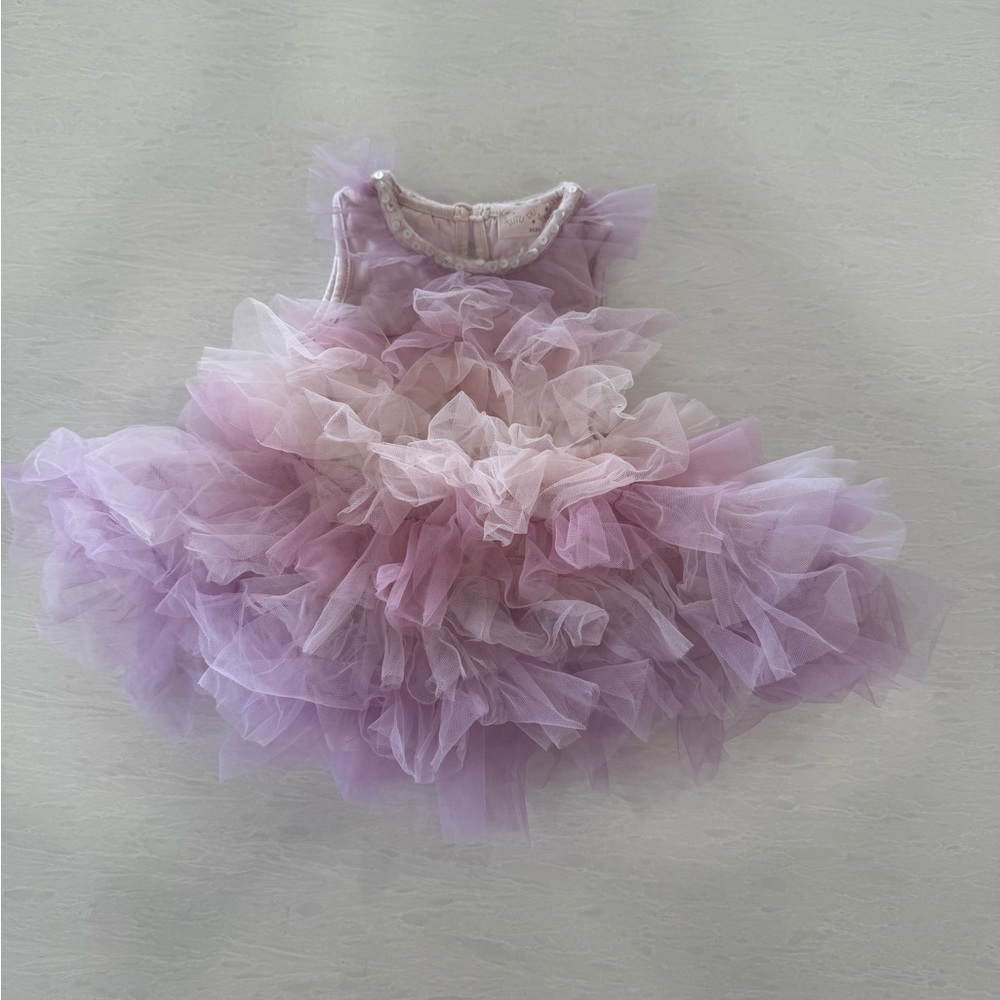 Tutu Du Monde Bebe Lavender Purple and Pink Tulle Dress 0-3 Months